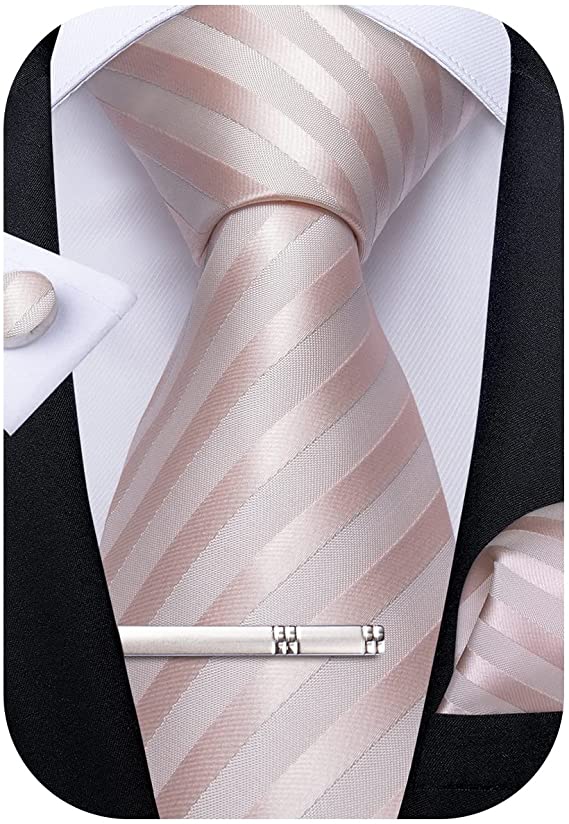Men's Pink Necktie Set-DBG828