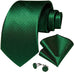 New Green and Black Necktie Set-DBG832