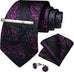New Black and Purple Necktie SET-DBG855