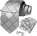 Silver and Grey Necktie Set-DBG856