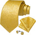 New Yellow Gold Necktie Set-DBG862