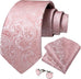 New Pink Paisley Necktie Set-DBG864