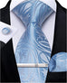 New Sky Blue Necktie Set-DBG866