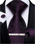 New Dark Purple Necktie Set-DBG869