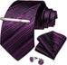 New Purple and Black Wedding Necktie Set-DBG872