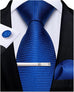 New Royal Blue Necktie Set-DBG879