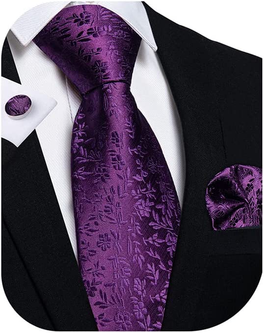 Eggplant Purple Wedding Necktie Set-DBG884