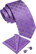 Light Purple and Grey Necktie Set-DBG901
