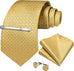 Yellow Flake Silk Necktie Set-DBG926