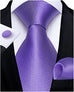 New Lavender Purple Silk Necktie Set-DBG950