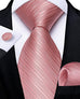 New Pink Stripe Necktie Set-DBG953