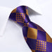Purple and Gold Silk Necktie Set-DBG958