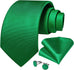 Apple Green Silk Necktie Set-DBG959