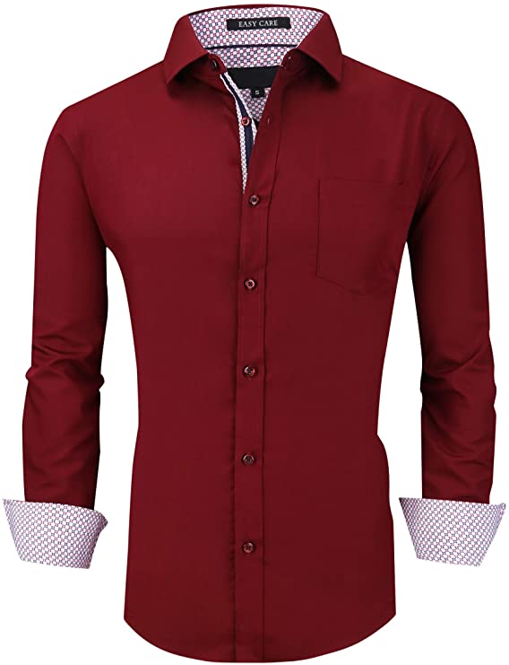 Burgundy Dress Shirt - DS03