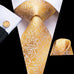 Yellow Silk Necktie Set-DUB650