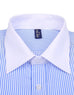 Lt.Blue and White Stripe French Cuff Dress Shirt  FCDS66