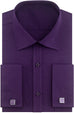 Purple French Cuff Dress Shirt-FCDS76