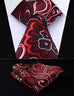 Maroon and Red Silk Necktie Set HDN509