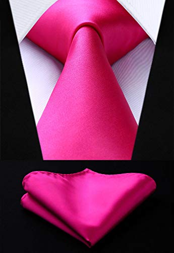 Deep Pink Wedding Necktie Set HDN516