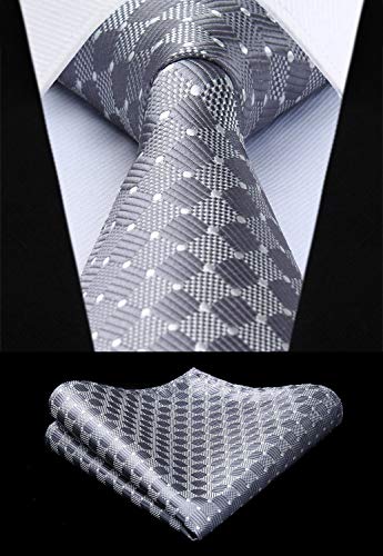 Gray Silk Necktie Set HDN521