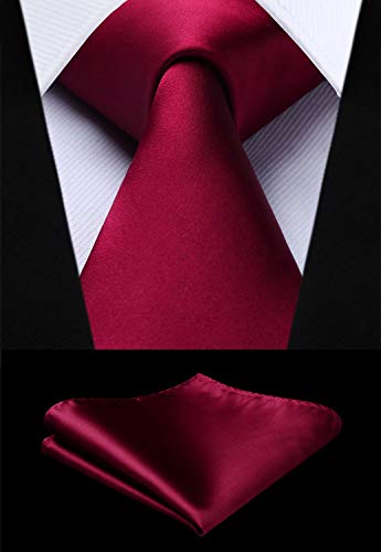 Burgundy Wedding Necktie Set HDN529