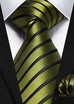 Green and Black Necktie Set -HDN547