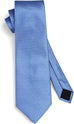 Sky Blue Striped Necktie Set-HDN568