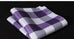 Purple and White Check Silk Necktie Set HDNI103