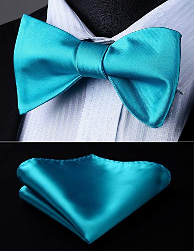 Teal Solid Bow Tie Set HDNX13