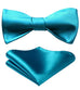 Teal Solid Bow Tie Set HDNX13