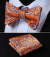 Orange and Purple Silk Bow Tie Set-HDNX30