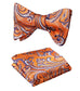 Orange and Purple Silk Bow Tie Set-HDNX30