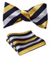 Yellow Blue White Bow Tie Set-HDNX31