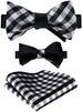 Black and White Bow Tie Set Double Sided-HDNX34