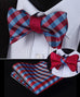 Red and Blue Bow Tie Set Double Sided-HDNX36
