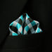 Teal ,Gray and Black Silk XL Necktie Set JXPP13