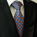 Blue,Orange,White and Gold Silk Necktie Set JXPP14