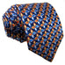 Blue,Orange,White and Gold Silk Necktie Set JXPP14