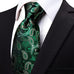 Green Paisley Necktie-JYT11
