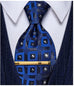 Blue and Black Silk Necktie-JYT19