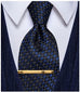 Royal Blue and Black Necktie-JYT20