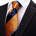 Orange and Blue Silk Necktie-JYT24