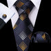 Orange Silver Black Square Necktie Set-LBW1011