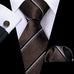 Coffee Brown Necktie Set-LBW1020