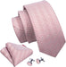 Burgundy Stripe Silk Necktie Set-LBW1026