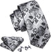 Light Grey and Black Necktie Set-LBW1034