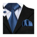 Solid Navy Blue Wedding Necktie Set LBW106