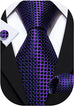 Blue and Purple Necktie Set-LBW1077