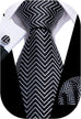 New Black and Silver Necktie SET-LBW1080