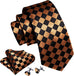 Black and Copper Necktie Set-LBW1099